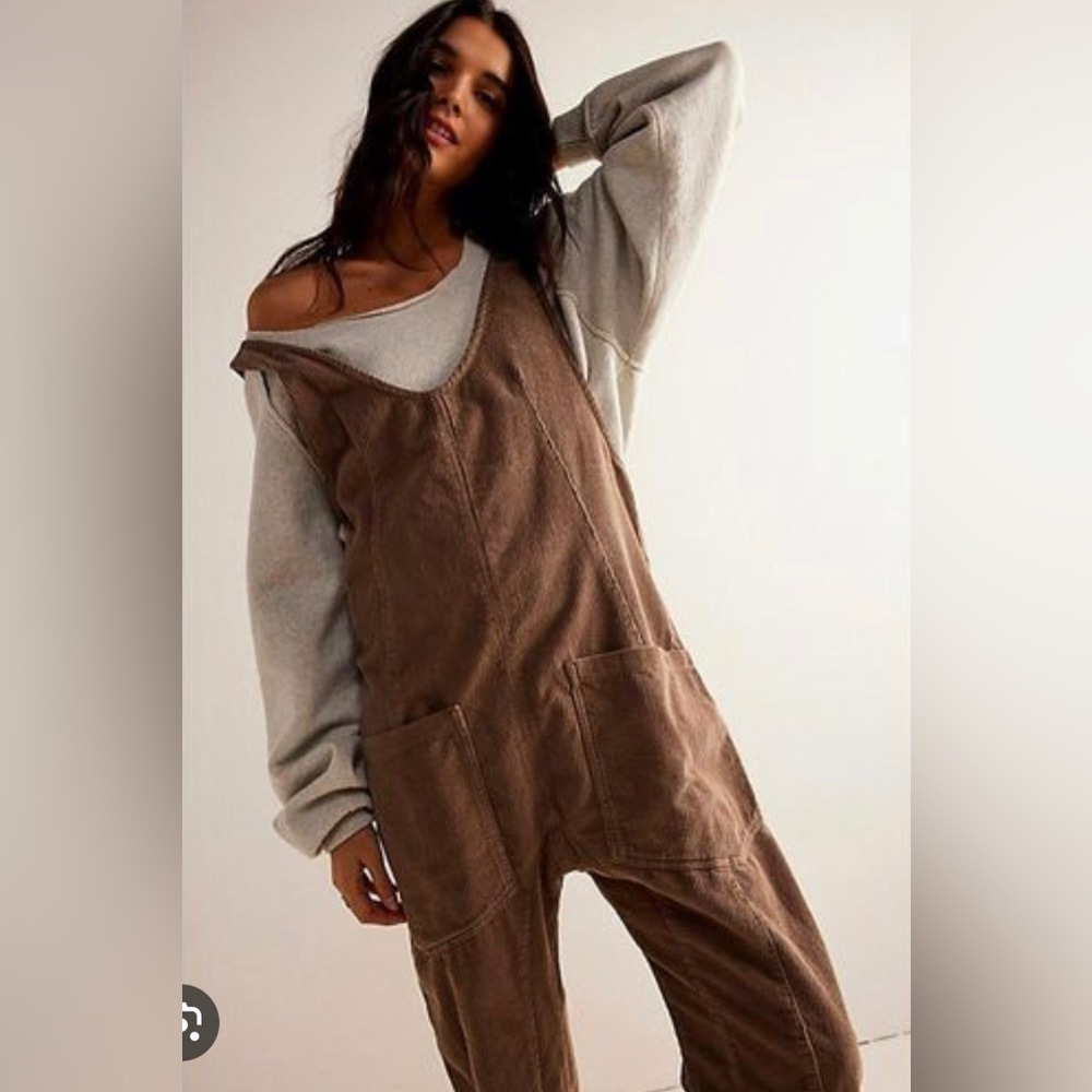 Free People High Roller Cord Jumpsuit